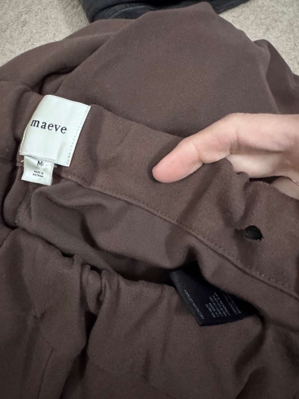 Anthro Maeve Brown Wide-Leg Pull-On Lounge Pants / Sweatpants Size Medium - Picture 5 of 5